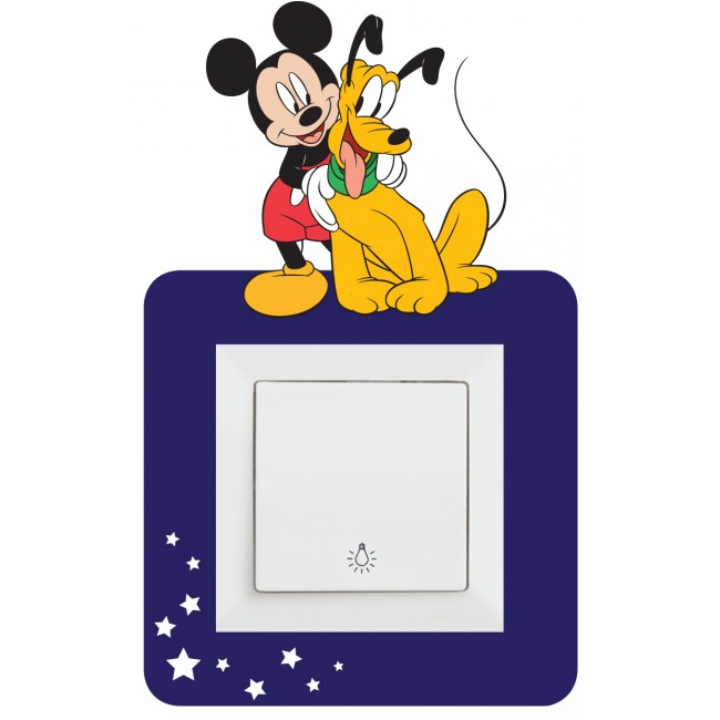 Miki i Pluton stiker oko prekidaca